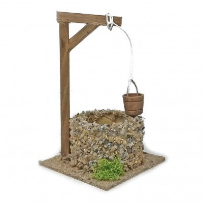 Pozzo con Secchio 15 cm in Miniatura per Presepe