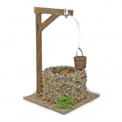 Pozzo con Secchio 15 cm in Miniatura per Presepe