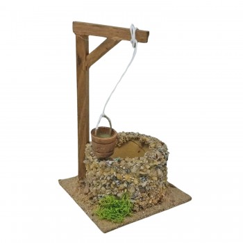 Pozzo con Secchio 15 cm in Miniatura per Presepe