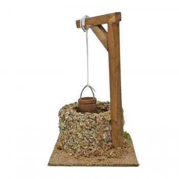 Pozzo con Secchio 15 cm in Miniatura per Presepe