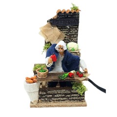 Il Fruttivendolo Pastore per Presepe in Movimento 14x9 cm