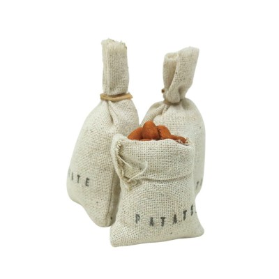 Set 3 Pezzi Sacchi di Patate Miniatura per Presepe