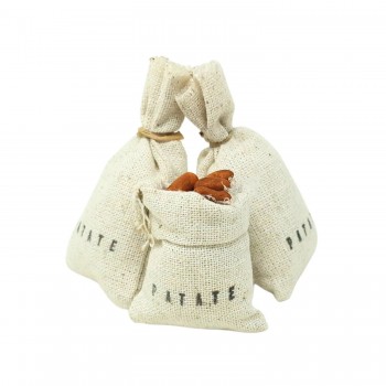 Set 3 Pezzi Sacchi di Patate Miniatura per Presepe