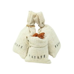 Set 3 Pezzi Sacchi di Patate Miniatura per Presepe