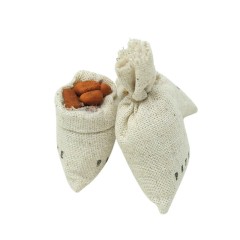 Set 3 Pezzi Sacchi di Patate Miniatura per Presepe