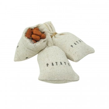 Set 3 Pezzi Sacchi di Patate Miniatura per Presepe