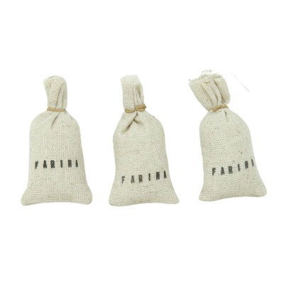 Set 3 Pezzi Sacchi di Farina Miniatura per Presepe