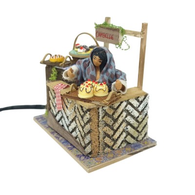 Venditrice di Ciambelle 14x9 cm Pastore per Presepe in Movimento 79067