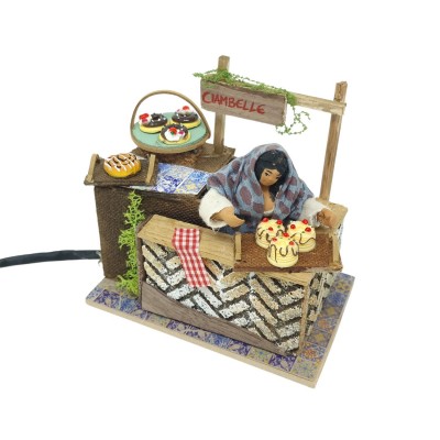 Venditrice di Ciambelle 14x9 cm Pastore per Presepe in Movimento 79067