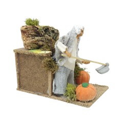 Contadino Pastore per Presepe in Movimento Statuina 12 cm