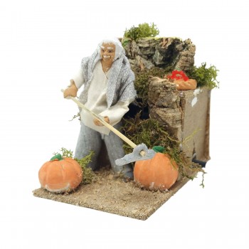 Contadino Pastore per Presepe in Movimento Statuina 12 cm