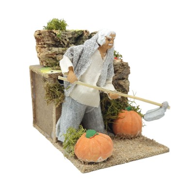 Contadino Pastore per Presepe in Movimento Statuina 12 cm