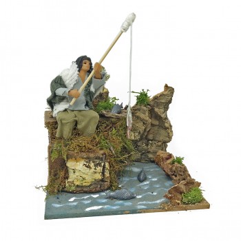 Pescatore Pastore per Presepe in Movimento Statuina 12 cm