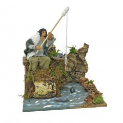 Pescatore Pastore per Presepe in Movimento Statuina 12 cm