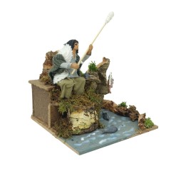 Pescatore Pastore per Presepe in Movimento Statuina 12 cm