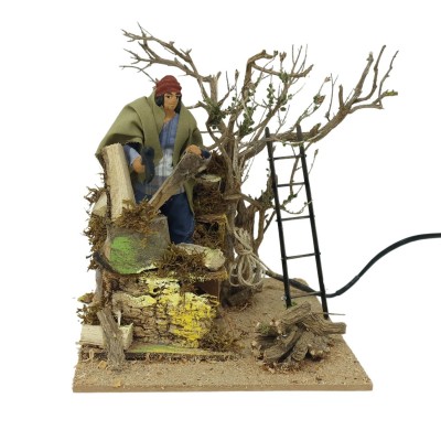Taglialegna Pastore per Presepe in Movimento Statuina 12 cm