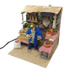 Pastore per Presepe in Movimento Fruttivendolo Statuina 12 cm