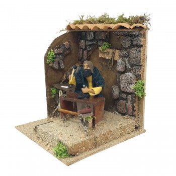 Pastore per Presepe in Movimento Calzolaio Statuina 12 cm