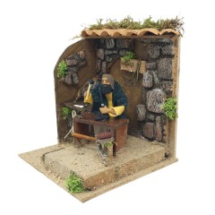 Pastore per Presepe in Movimento Calzolaio Statuina 12 cm