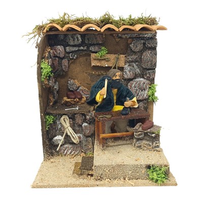Pastore per Presepe in Movimento Calzolaio Statuina 12 cm