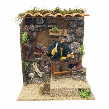 Pastore per Presepe in Movimento Calzolaio Statuina 12 cm