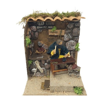 Pastore per Presepe in Movimento Calzolaio Statuina 12 cm