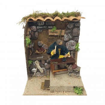 Pastore per Presepe in Movimento Calzolaio Statuina 12 cm