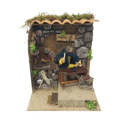 Pastore per Presepe in Movimento Calzolaio Statuina 12 cm