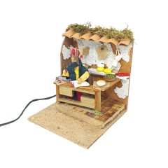Venditore di Salumi Pastore per Presepe in Movimento Statuina 12 cm