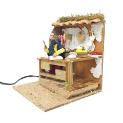Venditore di Salumi Pastore per Presepe in Movimento Statuina 12 cm