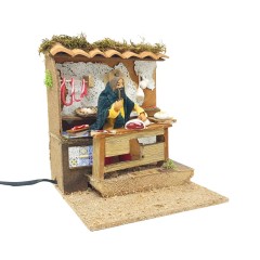 Venditore di Salumi Pastore per Presepe in Movimento Statuina 12 cm