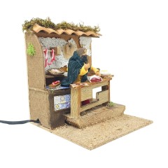 Venditore di Salumi Pastore per Presepe in Movimento Statuina 12 cm