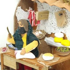 Venditore di Salumi Pastore per Presepe in Movimento Statuina 12 cm
