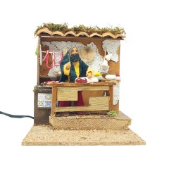 Venditore di Salumi Pastore per Presepe in Movimento Statuina 12 cm