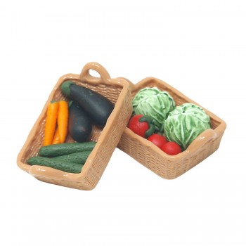 Ortaggi Verdure Miste con 2 Cassette in Miniatura per Presepe