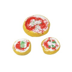 Pizze in Terracotta Miniature Pane per Presepe C003