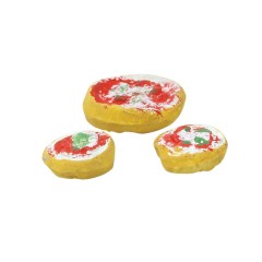 Pizze in Terracotta Miniature Pane per Presepe C003