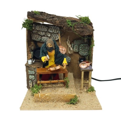 Stagnino Pastore in Movimento per Presepe Statuina 12 cm