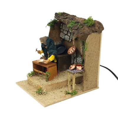 Stagnino Pastore in Movimento per Presepe Statuina 12 cm