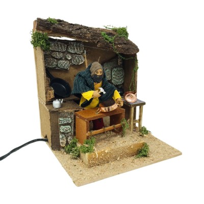 Stagnino Pastore in Movimento per Presepe Statuina 12 cm