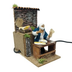 Veniditore di Pane Pastore per Presepe in Movimento Statuina 10 cm 79032