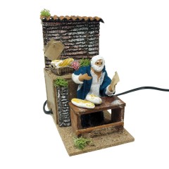 Veniditore di Pane Pastore per Presepe in Movimento Statuina 10 cm 79032
