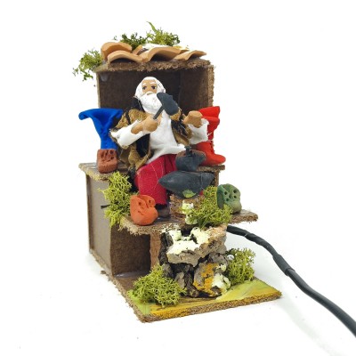 Calzolaio Pastore Presepe in Movimento Statuina 10 cm 79186