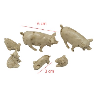 Maiali 6 Modelli Animali per Presepe SG10AM