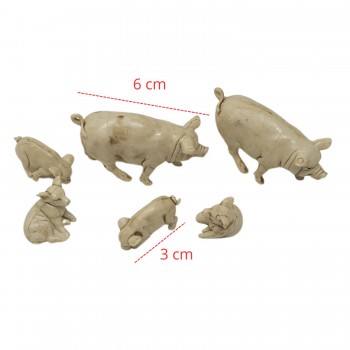 Maiali 6 Modelli Animali per Presepe SG10AM
