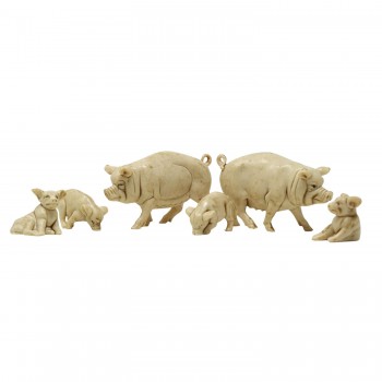 Maiali 6 Modelli Animali per Presepe SG10AM