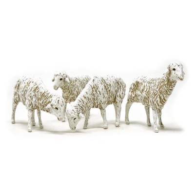 Gruppo 4 Pecore Animali per Presepe SM1223