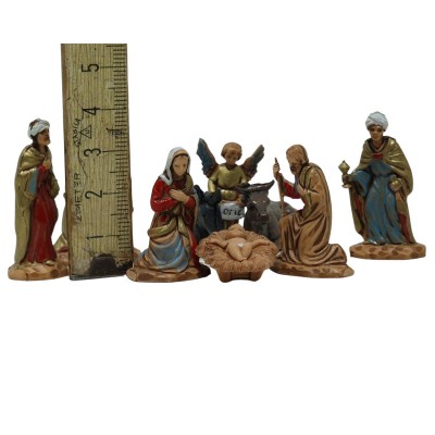 Natività in Plastica Completa 3,5 cm 6 pezzi