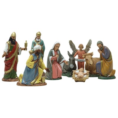 Natività Completa da 10 cm Set 7 pezzi Presepe