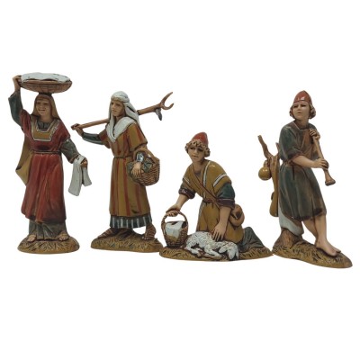 Pastori in Plastica 8 Pezzi Assortiti 10 cm